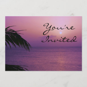 Paradise Sunset Invitation Kaart
