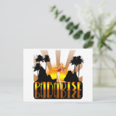Paradise Surfer Girl Briefkaart (Staand voorkant)