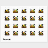 Paradise Surfer Meisje Ronde Sticker (Vel)