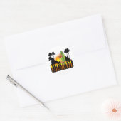 Paradise Surfer Meisje Ronde Sticker (Envelop)