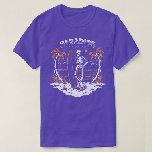 Paradise Surfing Skeleton T-shirt (Design voorkant)
