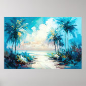 Paradise Tropical Beach Fine Art Poster (Voorkant)