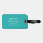 PARADISE Tropical Island, DIY Message Contact info Bagagelabel (Achterkant horizontaal)