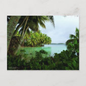 Paradise Turquoise Waters en Palm Trees Briefkaart (Voorkant)