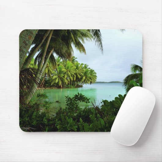 Paradise Turquoise Waters en Palm Trees Muismat (Met muis)