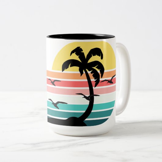 Paradise Tweekleurige Koffiemok (Voorkant rechts)