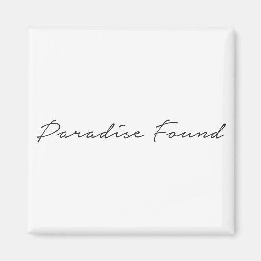 Paradise Vacation Art Word Tekst Kunst Fun Travel  Magneet (Voorkant)