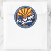 Paradise Valley Arizona vlag barstte rond stickers (Tas)