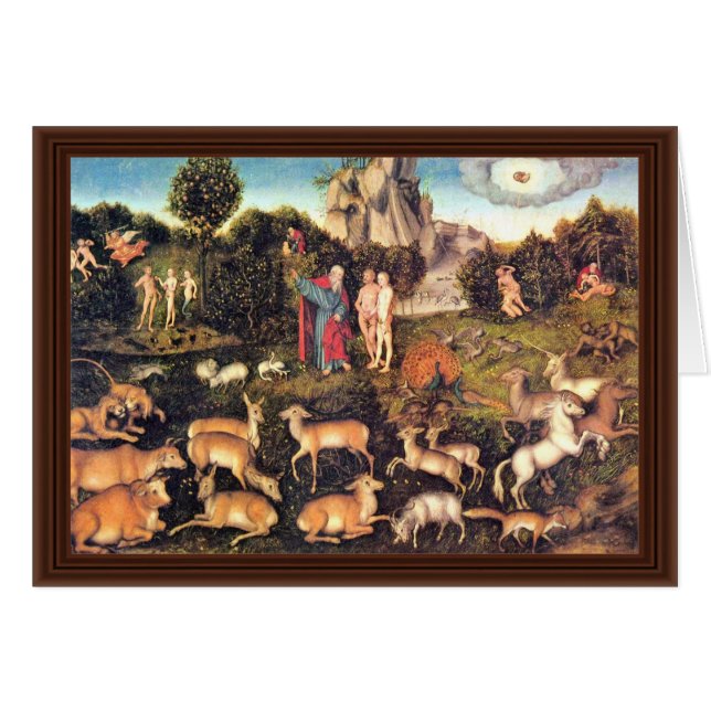 Paradise van Cranach D. Ä. Lucas (Beste kwaliteit) (Voorkant Horizontaal)
