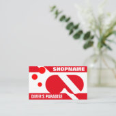 PARADISE VAN DIVER VISITEKAARTJE (Staand voorkant)