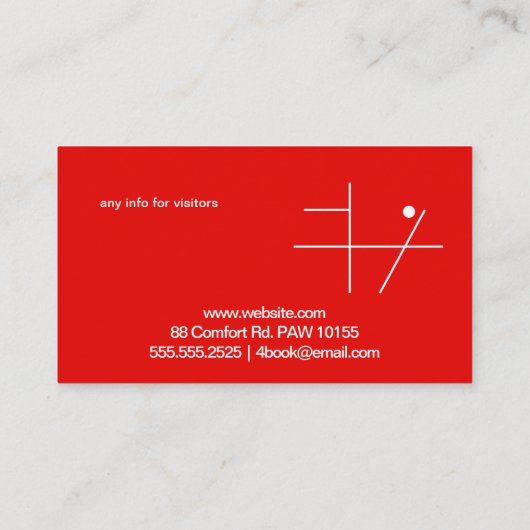 PARADISE VAN DIVER VISITEKAARTJE (Achterkant)