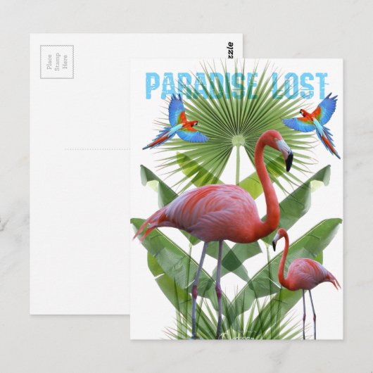 Paradise verloren briefkaart (Voorkant / Achterkant)