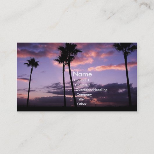 Paradise Visitekaartje (Voorkant)