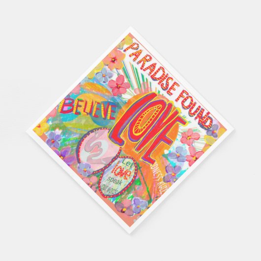 Paradise vond design van geloof, actie, liefde servet (Hoek)