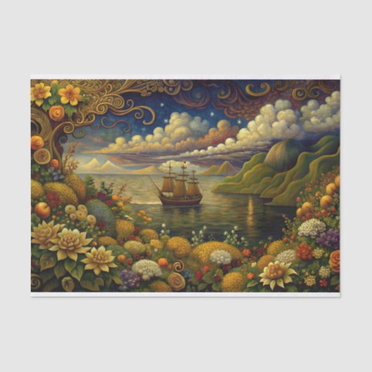 Paradise Voyage Decoupage Tissuepapier (Voorkant)