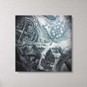 Paradise wacht op canvas