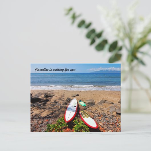 Paradise wacht op je briefkaart (Staand voorkant)