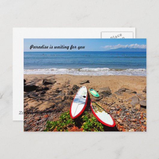 Paradise wacht op je briefkaart (Voorkant / Achterkant)