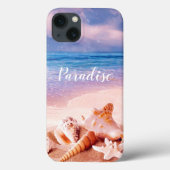 Paradise Zee Beach Shells Case-Mate iPhone Case (Achterkant)