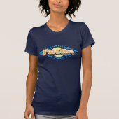 Paradise zonnegeel blauw dames t-shirt (Voorkant)