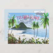 Paradiseeiland Briefkaart (Voorkant / Achterkant)