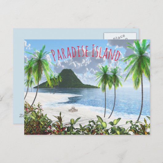 Paradiseeiland Briefkaart (Voorkant / Achterkant)