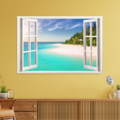 Paradisiac-Uitzicht door de verlichting van het ra Canvas Afdruk (Insitu (Woonkamer))