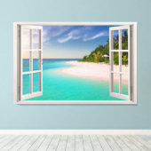 Paradisiac-Uitzicht door de verlichting van het ra Canvas Afdruk (Insitu (Houten vloer))