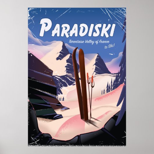 Paradiski Tarentaise Valley, Frankrijk, Ski poster (Voorkant)