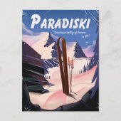 Paradiski Tarentaise Valley, Frankrijk, Ski poster Briefkaart (Voorkant)