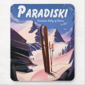 Paradiski Tarentaise Valley, Frankrijk, Ski poster Muismat (Voorkant)