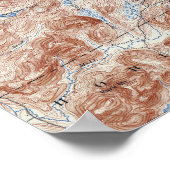  paradox Lake New York Topografische kaart Poster (Hoek)