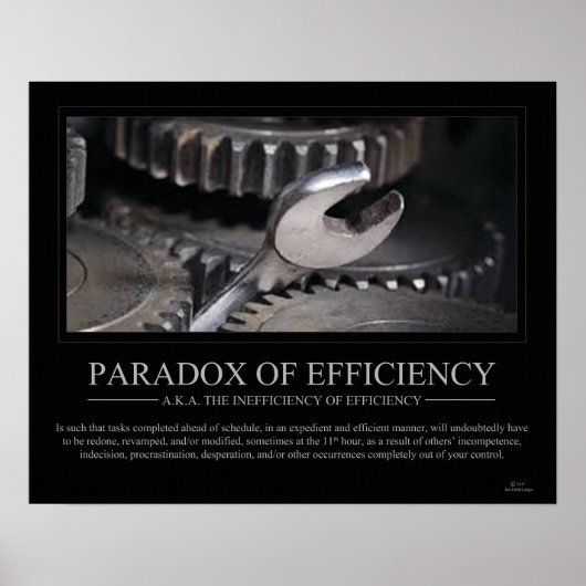 Paradox van het Poster van de Efficiency (Voorkant)