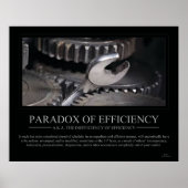 Paradox van het Poster van de Efficiëntie - Groot (Voorkant)