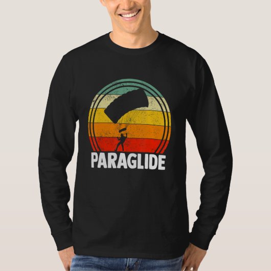 Paraglide Paraglider Paragliding Paramotoring Retr T-shirt (Voorkant)