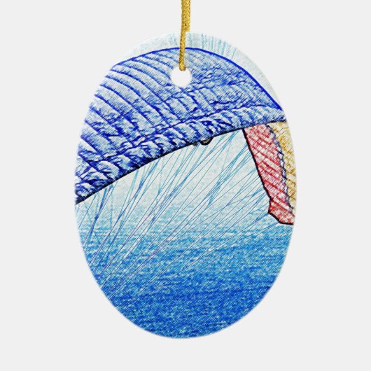 Paraglideenhouderij Keramisch Ornament (Voorkant)