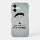 Paraglider Drijvend onder de eigen slogan van het  iPhone 16 Hoesje (Achterkant)