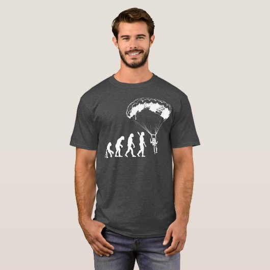 Paraglider Evolution Funny Paragliding Cool Gift T-shirt (Voorkant volledig)