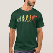 Paraglider Evolution  Retro Paragliding T-shirt (Voorkant)