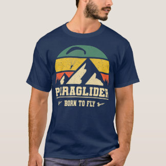 Paraglider geboren op Fly Skydiving Parachute T-shirt