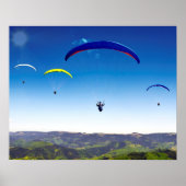 Paraglider in het Zwarte Woud Poster (Voorkant)