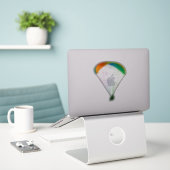 Paraglider onder de regenboogvleugel sticker (Laptop op bureau)