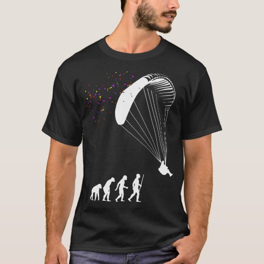 Paraglider Outdoor Human Evolution Tshirt (Voorkant)