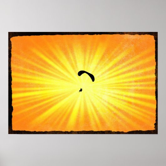 Paraglider Silhouette Artsy Photographic Print (Voorkant)