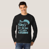 Paraglider Sky Playground Funny Paragliding Paramo T-shirt (Voorkant volledig)