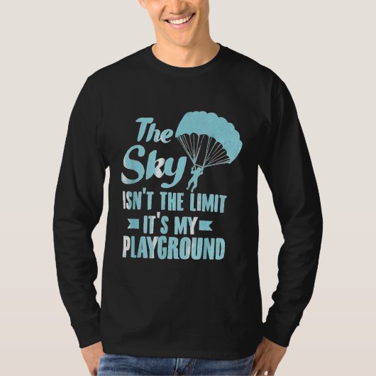 Paraglider Sky Playground Funny Paragliding Paramo T-shirt (Voorkant)