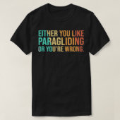 Paraglider Skydiver Retro Design 6 T-shirt (Design voorkant)