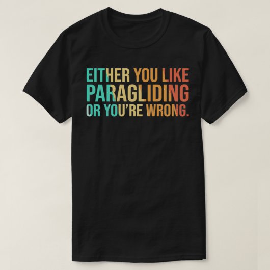 Paraglider Skydiver Retro Design 6 T-shirt (Design voorkant)