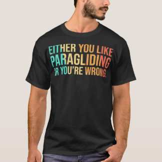 Paraglider Skydiver Retro Design 6 T-shirt