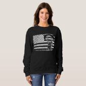 Paraglider Skydiver US Flag Patriotic Paramotor Pi Trui (Voorkant volledig)